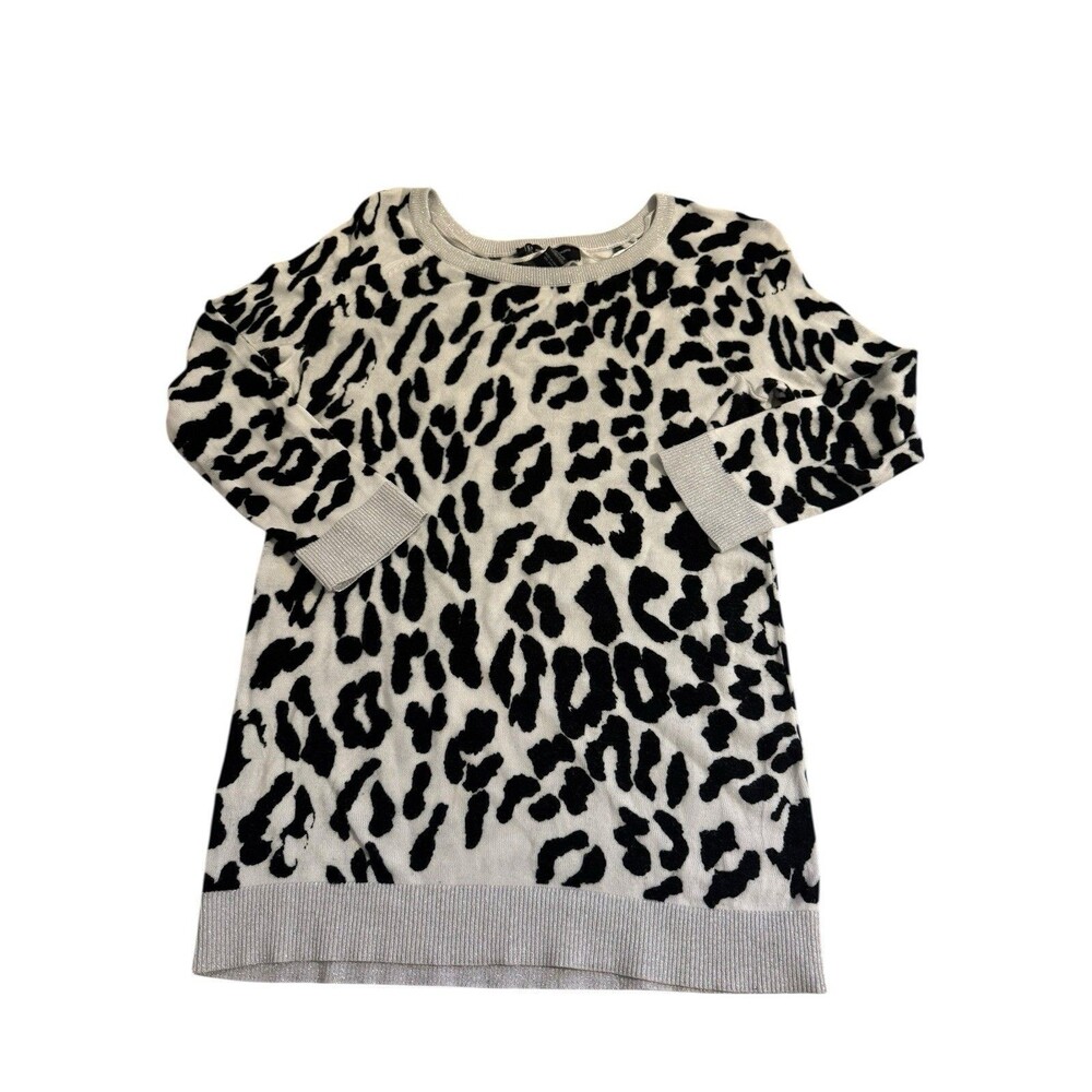INC International Concepts Women's Animal Print Long Sleeve Sweater Size PS
